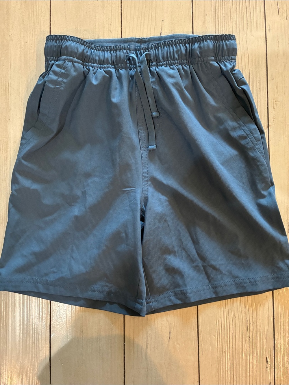 Kids  Casual Drawstring Shorts - Slate Blue